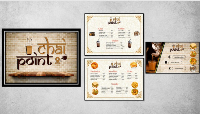 Cafe Menu card